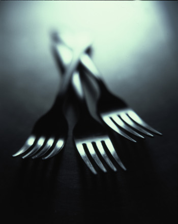 Alimentación: Tenedores en la mesa